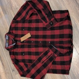 Tailor Vintage Red and Black Plaid Shirt